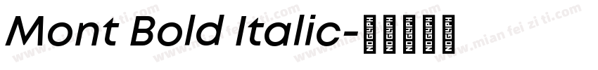 Mont Bold Italic字体转换